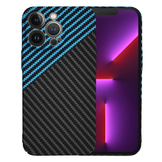  Techsuit - Karbonit Szálhéj - iPhone 13 Pro - Kék Impulzus tok