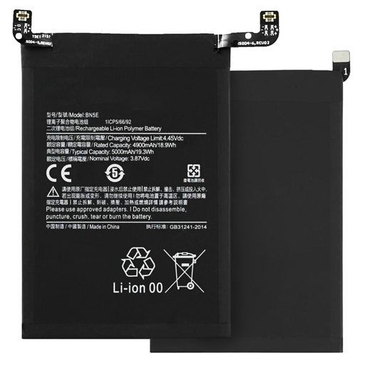  OEM - Okostelefon akkumulátor BN5E (18715) - Xiaomi Redmi Note 11 Pro 5G / Note 11 Pro+ 5G - 5000mAh - Fekete