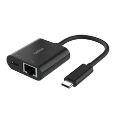 Belkin Connect USB-C - Ethernet és töltő adapter 100W - Fekete