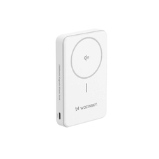 Wozinsky WLWP-10KA0Y3WS 22,5W PD Qi2 10000 mAh powerbank állvánnyal, 1x USB-A, 1x USB-C - fehér