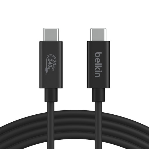 Belkin Connect USB4 kábel, 240 W + 20 Gbps 2m - Fekete