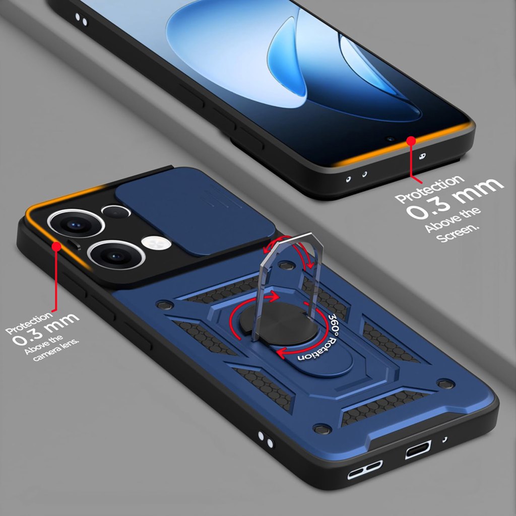  Techsuit - CamShield Sorozat - Oppo Reno13 - Zöld tok - 7