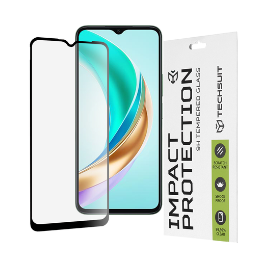 Techsuit - 111D Teljes Fedésű / Teljes Ragasztású Üveg - Honor X6b - Fekete üvegfólia Techsuit - 111D Teljes Fedésű / Teljes Ragasztású Üveg - Honor X6b - Fekete üvegfólia