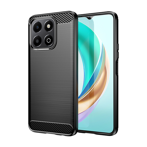 Techsuit - Szénszálas Szilikon - Honor X6b - Fekete tok Techsuit - Szénszálas Szilikon - Honor X6b - Fekete tok