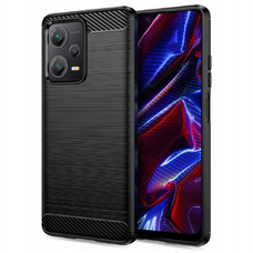  Techsuit - Karbon Szilikon - Xiaomi Redmi Note 12 5G / Poco X5 - Fekete tok