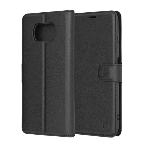 Techsuit - Bőr Tok - Xiaomi Poco X3 / Poco X3 NFC / Poco X3 Pro - Fekete tok Techsuit - Bőr Tok - Xiaomi Poco X3 / Poco X3 NFC / Poco X3 Pro - Fekete tok