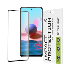  Techsuit - 111D Teljes Borítású / Teljes Ragasztású Üveg - Xiaomi Redmi Note 10 4G / Note 10S / Poco M5s - Fekete