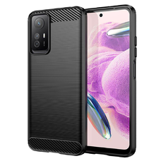 Techsuit - Szénszilikon - Xiaomi Redmi Note 12S - Fekete tok