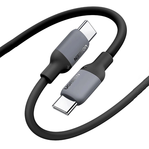 Ugreen US563 USB-C / USB-C PD 60W szilikon kábel 2m - szürke