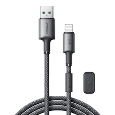 Joyroom S-A50 Unlimited Sorozat 3A USB-A - Lightning Kábel Mágneses Szervezővel 1.2m - Szürke