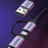 Ugreen 2 az 1-ben USB - micro USB / USB Type-C kábel 1m 2.4A fekete (30875) - 0. kép
