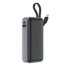 Acefast M7-10000 PD30W Powerbank beépített kábellel - Fekete