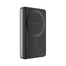 Powerbank Acefast M12-10000 PD20W ultra-vékony, MagSafe kompatibilis - fekete