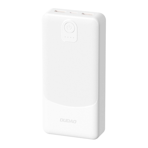 Dudao K10Pro 2.4A 20000mAh 2 x USB-A powerbank - fehér