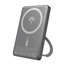 Dudao K28S 20W PD 5000mAh Powerbank MagSafe-kel és állvánnyal - Szürke