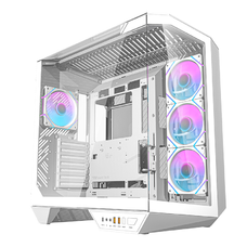Darkflash DY470 számítógép ház (fehér) + 4 ventilátor + GPU tartó