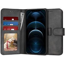  Techsuit - Határidőnapló tok - iPhone 12 Pro Max - Fekete