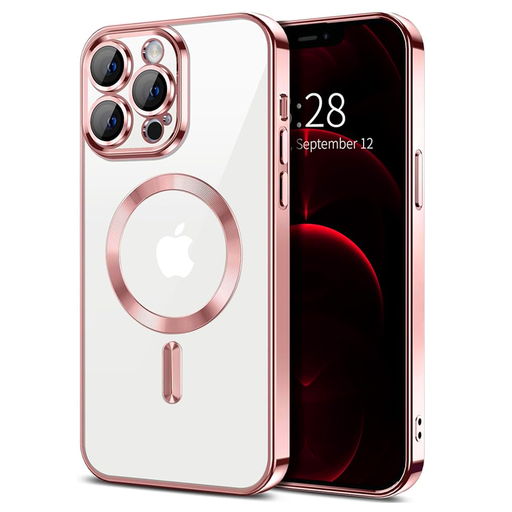 Techsuit - Luxus Kristály MagSafe - iPhone 12 Pro Max - Rózsaszín tok Techsuit - Luxus Kristály MagSafe - iPhone 12 Pro Max - Rózsaszín tok