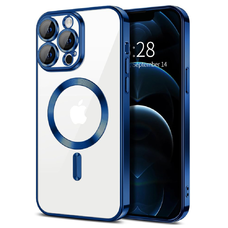  Techsuit - Luxus Kristály MagSafe - iPhone 12 Pro Max - Mélykék tok