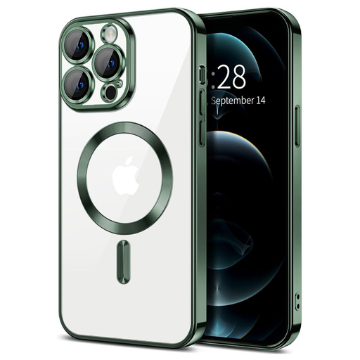 Techsuit - Luxus Kristály MagSafe - iPhone 12 Pro Max - Mélyzöld tok Techsuit - Luxus Kristály MagSafe - iPhone 12 Pro Max - Mélyzöld tok