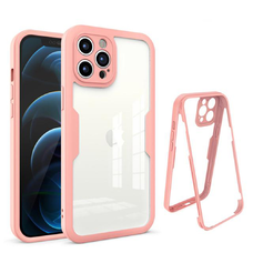  Techsuit - ColorVerse 360 sorozat + Képernyővédő - iPhone 12 Pro Max - Rózsaszín tok