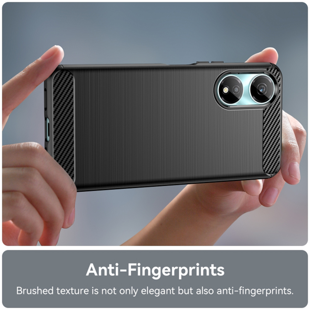  Techsuit - Szén Szilikon - Honor X7b / X7b 5G / 90 OKOS - Fekete tok - 10