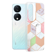  Techsuit - Márványszéria - Honor X7b / X7b 5G / 90 SMART - Lila Hex tok