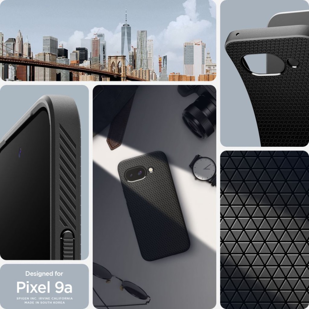  Google Pixel 9A matt fekete Spigen Liquid Air tok - 12