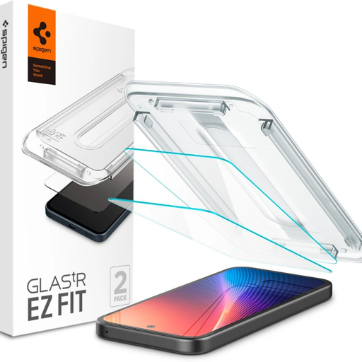 Edzett üveg Spigen Glas.tr „ez Fit” 2 darabos Google Pixel 9A átlátszó üvegfólia Edzett üveg Spigen Glas.tr „ez Fit” 2 darabos Google Pixel 9A átlátszó üvegfólia