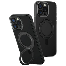 Uniq Swivix 360 Fokban Forgatható Kitámasztós Tok iPhone 16 Pro Max-hoz - Fekete