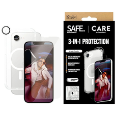 CARE by PanzerGlass Fashion 3in1 Védőcsomag Tok+Üvegfólia+Lencsevédő iPhone 16e-hez - átlátszó