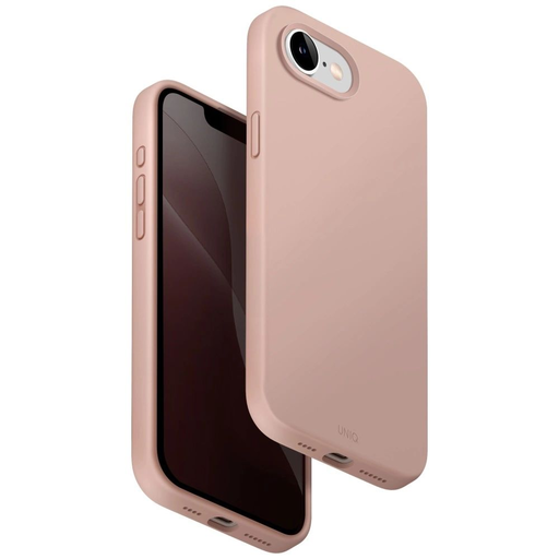 Uniq Lino Magclick töltős tok iPhone 16e - Rózsaszín tok Uniq Lino Magclick töltős tok iPhone 16e - Rózsaszín tok