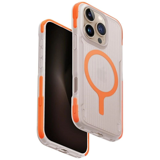 Uniq Combat Active Magclick Töltőtok iPhone 16 Pro - Narancssárga tok Uniq Combat Active Magclick Töltőtok iPhone 16 Pro - Narancssárga tok