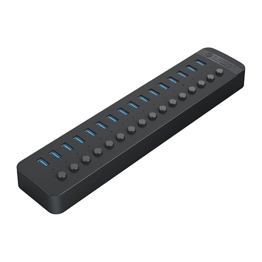 Orico CT2U3-16AB 16x USB-A 3.0 Hub kapcsolókkal - Fekete