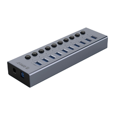 Orico BT2U3-10AB Hub 10x USB-A 3.0 kapcsolókkal - szürke