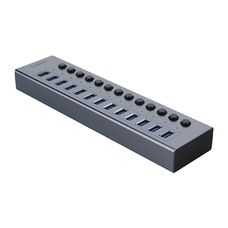 Orico BT2U3-13AB Hub 13x USB-A 3.0 kapcsolókkal - szürke