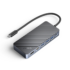 Orico OM28PR-G2 USB-C Dokkolóállomás M.2 Meghajtóhely + 1 x USB-A 3.2 + 1x USB-C 3.2 + 2x USB-A 2.0 + 1x HDMI + 1x Ethernet - Fekete