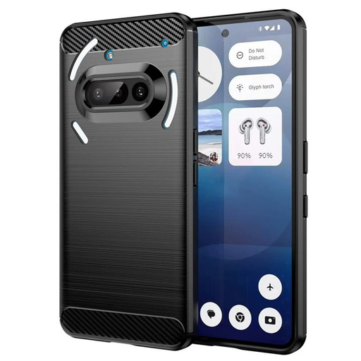 Techsuit - Karbon Szilikon - Semmi Telefon (3a) - Fekete tok Techsuit - Karbon Szilikon - Semmi Telefon (3a) - Fekete tok