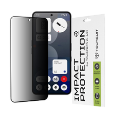  Techsuit - 111D Teljes Ragasztású Privát Képernyővédő - Nothing Phone (3a) - Fekete üvegfólia