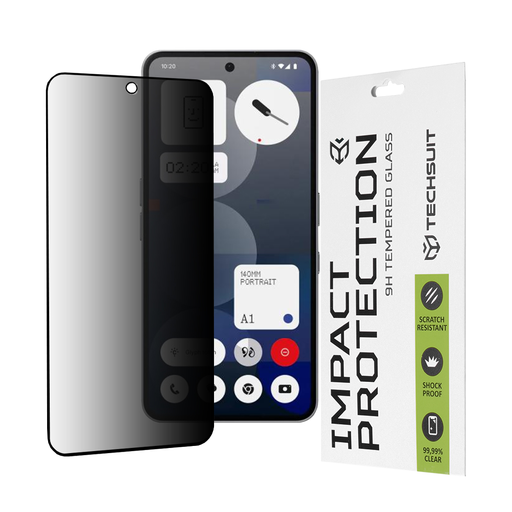 Techsuit - 111D Teljes Ragasztású Privát Képernyővédő - Nothing Phone (3a) - Fekete üvegfólia Techsuit - 111D Teljes Ragasztású Privát Képernyővédő - Nothing Phone (3a) - Fekete üvegfólia