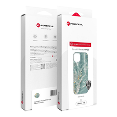FORCELL F-PROTECT Mirage, katonai ejtésteszten átesett tok kompatibilis MagSafe-fel az iPhone 15 Pro Max-hoz zöld márvány,