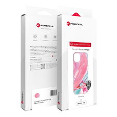 FORCELL F-PROTECT Mirage, katonai ejtéstesztelt tok MagSafe kompatibilitással iPhone 15-höz rózsaszín márvány