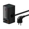 Baseus - PowerCombo hosszabbító (PSLR000301) - USB, 2xType-C, Schuko, 65W - Fekete - 0. kép