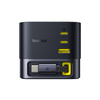  Baseus - Fali töltő Super GaN (P10164001123-00) - Visszahúzható kábel, Gyors töltés, 2xUSB, Type-C, 100W, 1,5m - Kozmikus fekete - 2. kép