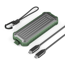 Erősített Orico OTPX-G2 M.2 NVMe/SATA SSD USB-C 3.2 taktikai - szürke-zöld ház