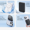 Benks Powerbank 6000mAh MP09 - Type C - mágneses indukciós töltéssel fehér - 1. kép