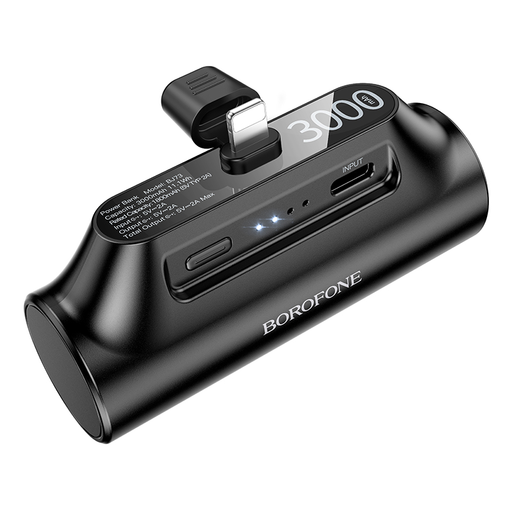 Borofone Power Bank 3000mAh BJ73 Honest - Lightning - fekete