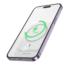 Borofone Power Bank 5000mAh BJ63 Nimble - Type C - PD 20W mágneses indukciós töltéssel fehér