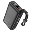 Borofone Power Bank 10000mAh BJ70 Source - Type C - PD 20W típusú C és Lightning kábelekkel fekete - 1. kép