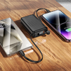 Borofone Power Bank 10000mAh BJ70 Source - Type C - PD 20W típusú C és Lightning kábelekkel fekete - 2. kép